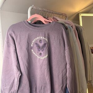 PacSun Purple Graphic Sweatshirt